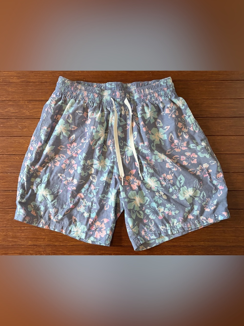 Chubbies blue pink Swim Trunks shorts size S men’s  7” inseam Zip pockets Lined